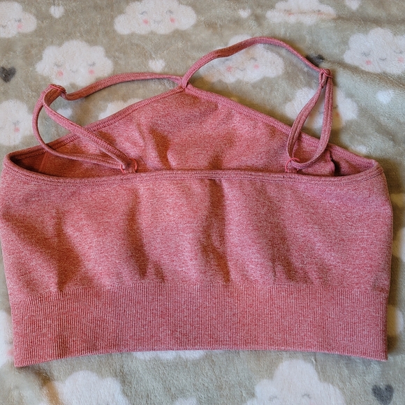 Pink sports bra straps centered in the front size S/P - Picture 2 of 2